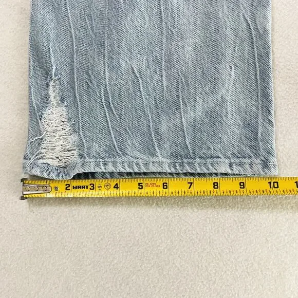 Playboy by PacSun Size 23 Eco Super Distressed High Waisted Baggy Jeans - Picture 7 of 15